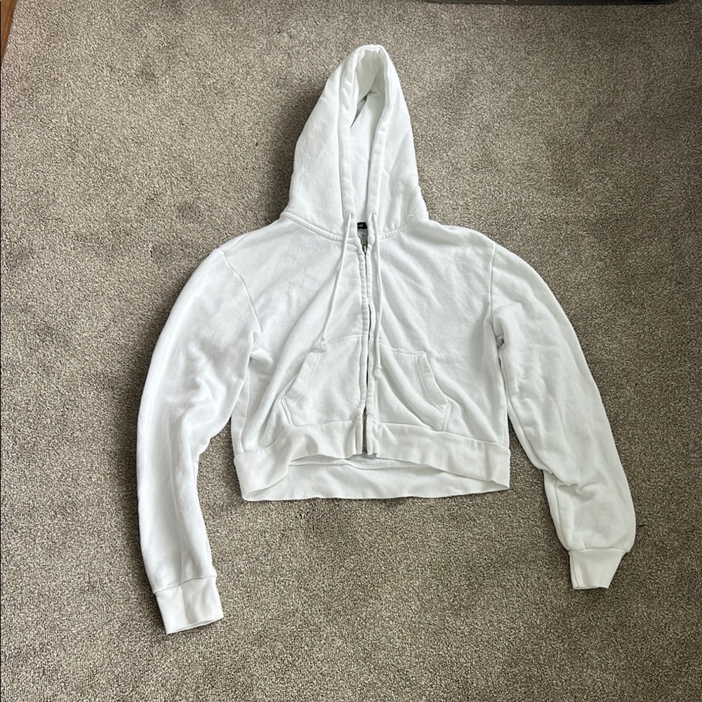 Brandy Melville White zip up